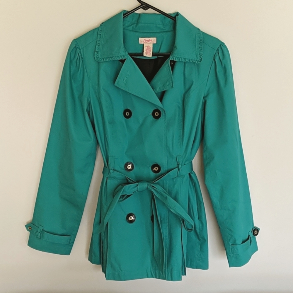 Candie's teal trench